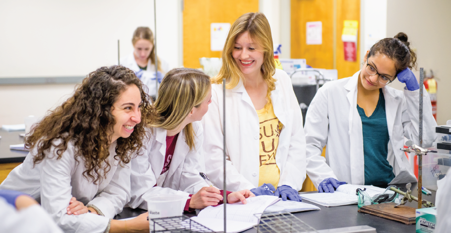 Women in lab coats