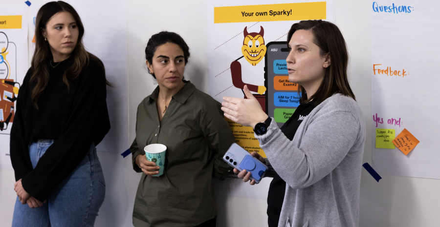 Students giving a presentation