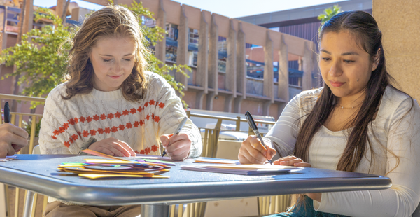 Students at table